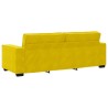 Canapé à 3 places Jaune 180 cm Velours 