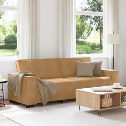 Canapé à 3 places Marron 180 cm Velours 