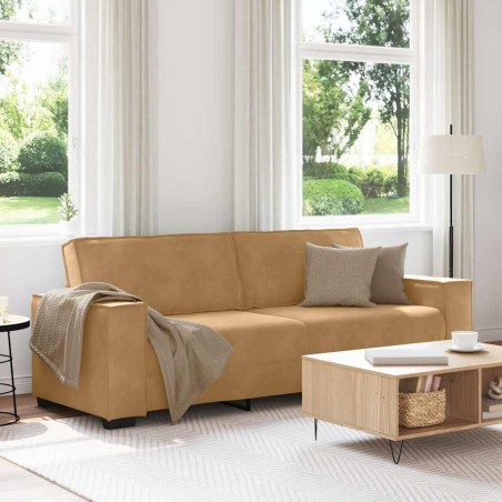 Canapé à 3 places Marron 180 cm Velours 