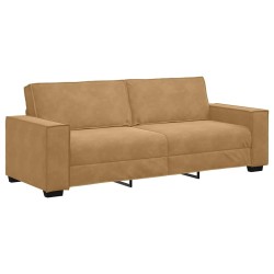 Canapé à 3 places Marron 180 cm Velours 