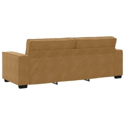 Canapé à 3 places Marron 180 cm Velours 