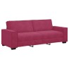 Canapé à 3 places Rouge bordeaux 180 cm Velours 