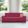 Canapé à 3 places Rouge bordeaux 180 cm Velours 
