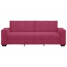 Canapé à 3 places Rouge bordeaux 180 cm Velours 