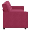Canapé à 3 places Rouge bordeaux 180 cm Velours 