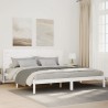 Cadre de lit extra long sans matelas 200x220 cm bois massif 
