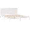 Cadre de lit extra long sans matelas 200x220 cm bois massif 