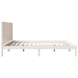 Cadre de lit extra long sans matelas 200x220 cm bois massif 
