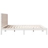 Cadre de lit extra long sans matelas 200x220 cm bois massif 