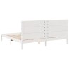 Cadre de lit extra long sans matelas 200x220 cm bois massif 