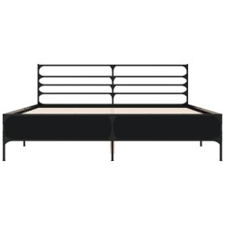 Cadre de lit sans matelas noir 160x200 cm 
