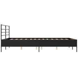 Cadre de lit sans matelas noir 160x200 cm 