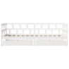 Lit de jour et tiroirs sans matelas blanc 80x200 cm bois massif 