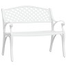 Banc de jardin 102 cm aluminium coulé blanc 