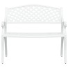 Banc de jardin 102 cm aluminium coulé blanc 