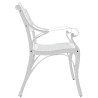 Banc de jardin 102 cm aluminium coulé blanc 