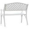 Banc de jardin 102 cm aluminium coulé blanc 