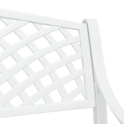 Banc de jardin 102 cm aluminium coulé blanc 