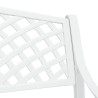 Banc de jardin 102 cm aluminium coulé blanc 