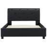 Cadre de lit sans matelas noir similicuir 90x200 cm 