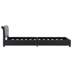 Cadre de lit sans matelas noir similicuir 90x200 cm 