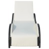 Chaise longue avec coussin Résine tressée Marron 
