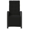 Chaises inclinables de jardin lot de 2 repose-pied noir rotin 