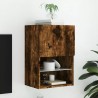 Meuble TV avec lumières LED chêne fumé 40,5x30x60 cm 