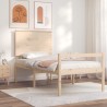 Lit pour personne âgée sans matelas bois massif 
