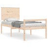Lit pour personne âgée sans matelas bois massif 