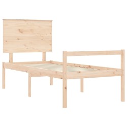 Lit pour personne âgée sans matelas bois massif 