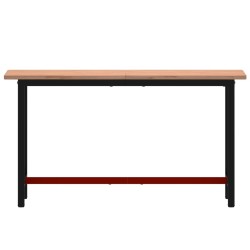 Établi 150x55x81,5 cm bois massif de hêtre et métal 