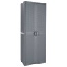 Armoire de rangement de jardin gris 65x45x172 cm PP rotin 