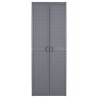 Armoire de rangement de jardin gris 65x45x172 cm PP rotin 