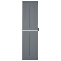 Armoire de rangement de jardin gris 65x45x172 cm PP rotin 
