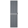 Armoire de rangement de jardin gris 65x45x172 cm PP rotin 