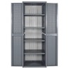 Armoire de rangement de jardin gris 65x45x172 cm PP rotin 