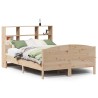 Lit bibliothèque sans matelas 120x190 cm bois de pin massif 