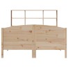 Lit bibliothèque sans matelas 120x190 cm bois de pin massif 
