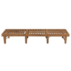 Chaise longue pliable avec coussin Bois d'acacia solide 