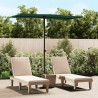 Parasol de jardin avec mât en aluminium 180x110 cm vert 