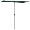 Parasol de jardin avec mât en aluminium 180x110 cm vert 
