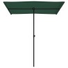 Parasol de jardin avec mât en aluminium 180x110 cm vert 