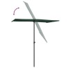 Parasol de jardin avec mât en aluminium 180x110 cm vert 