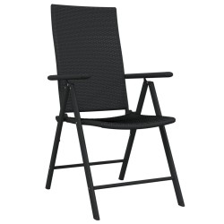 Ensemble à manger de jardin 3 pcs Noir 