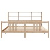Lit bibliothèque sans matelas 180x200 cm bois massif de pin 