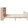 Lit bibliothèque sans matelas 180x200 cm bois massif de pin 
