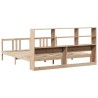 Lit bibliothèque sans matelas 180x200 cm bois massif de pin 