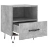Table de chevet gris béton 40x35x47,5 cm bois d’ingénierie 