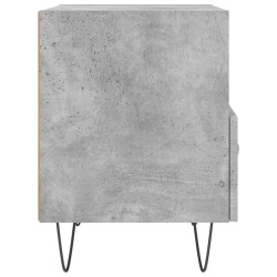 Table de chevet gris béton 40x35x47,5 cm bois d’ingénierie 